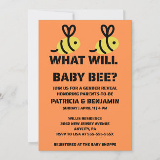 Convite O que o sexo da Bebê Revelará a festa