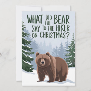 Convite O Que O Urso Disse Para Caminhar No Natal Engraçad