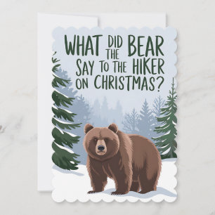 Convite O Que O Urso Disse Para Caminhar No Natal Engraçad