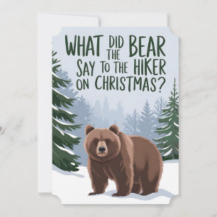 Convite O Que O Urso Disse Para Caminhar No Natal Engraçad