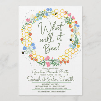 Convite O Que Será A Revolução Do Gênero Floral Do Bebê?