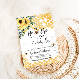 Convite O Que Será do Bebê Abelha Festa de Bebê Abelha Mel