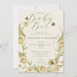 Convite O que será o gênero das abelhas do bebê Revelar Co