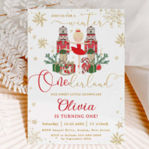 Convite O Quebra-Nozes Inverno Onederland 1º Aniversário V