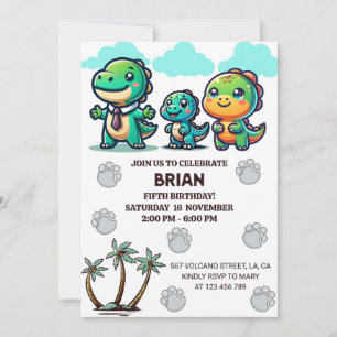 Convite O Quinto Aniversário de Brian