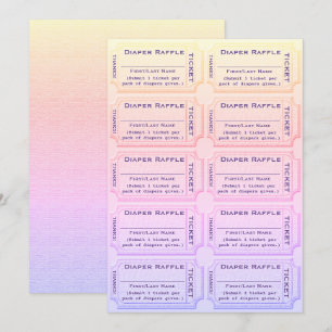 Convite O Raffle da fralda Tickets o chá de fraldas bonit