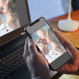 Convite O recém-nascido baby 2 fotografa um simples cartõe