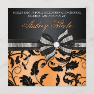 Convite O redemoinho floral Quinceañera convida com arco