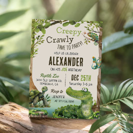 Convite O réptil bonito achava a Festa de aniversário do g
