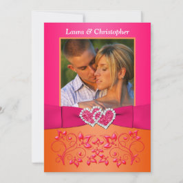 Convite O rosa, FOTO juntada floral alaranjada dos