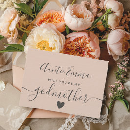 Convite O rosa-pincel moderno seja meu batismo madrinho