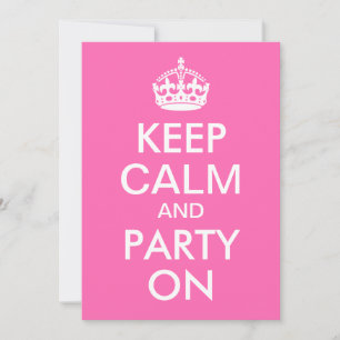 Convite O Rosa Quente Mantém Calma e Festa No Aniversári