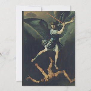 Convite O santo Archangel Michael derrota o diabo
