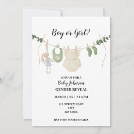 Convite O sexo com o Boho neutro revelou