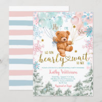 O Sexo Do Urso De Inverno Revela Chá de fraldas Az