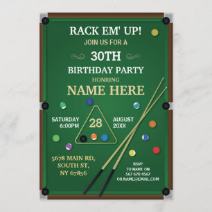 Convite O Snooker convida o esporte dos bilhar da festa de
