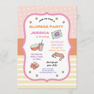 Convite O sono do aniversário do partido de descanso sobr