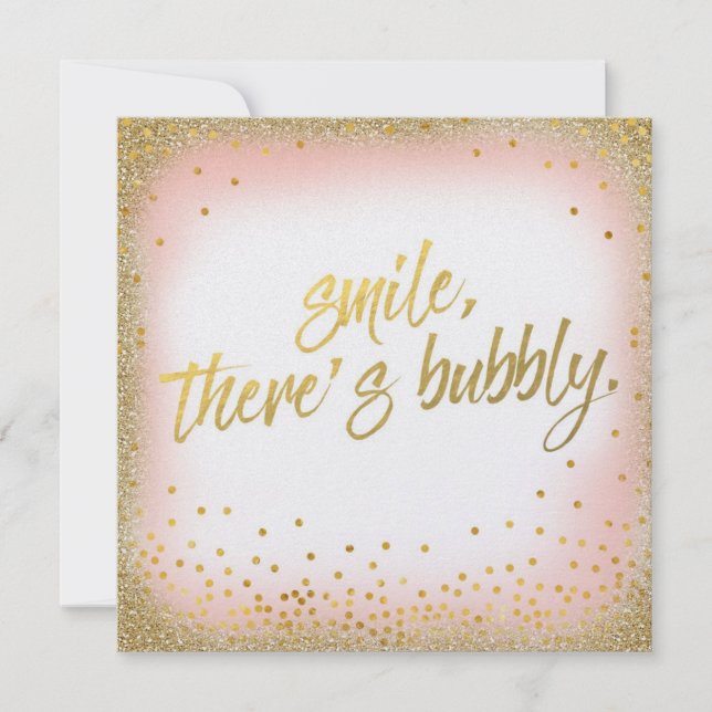 Convite O sorriso Dourado do pêssego lá é pérola (Frente)