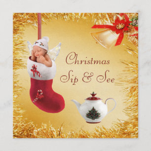 Convite O sorvo do Natal & vê o chá de fraldas do bebê &