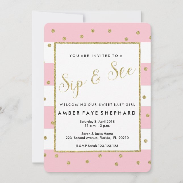 Convite O sorvo e See convidam, bebê novo, partido (Frente)