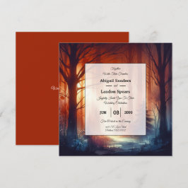 Convite O Spell de Woodland do Casamento de Folhas