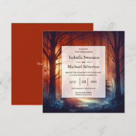 Convite O Spell de Woodland do Casamento de Folhas