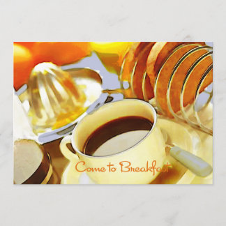 Convite O suco e Java vêm tomar o pequeno almoço