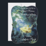 Convite O SWING, DOCE 16 FESTA DE ANIVERSÁRIO azul amarelo<br><div class="desc">Mestra vibrante,  romântica e alegre do óleo Jean - Honoré Fragonard 1767-1768 na Canvas .Pintura digital e reelaboração em cor azul verde,  amarelo,  preto por parte do Búlgaro Lumini.</div>