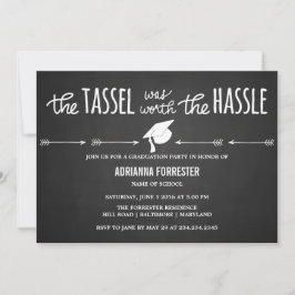 Convite O Tassel Valia A Pena De Chalkboard Hassle