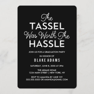 Convite O Tassel Valia A Pena De Fortalecimento