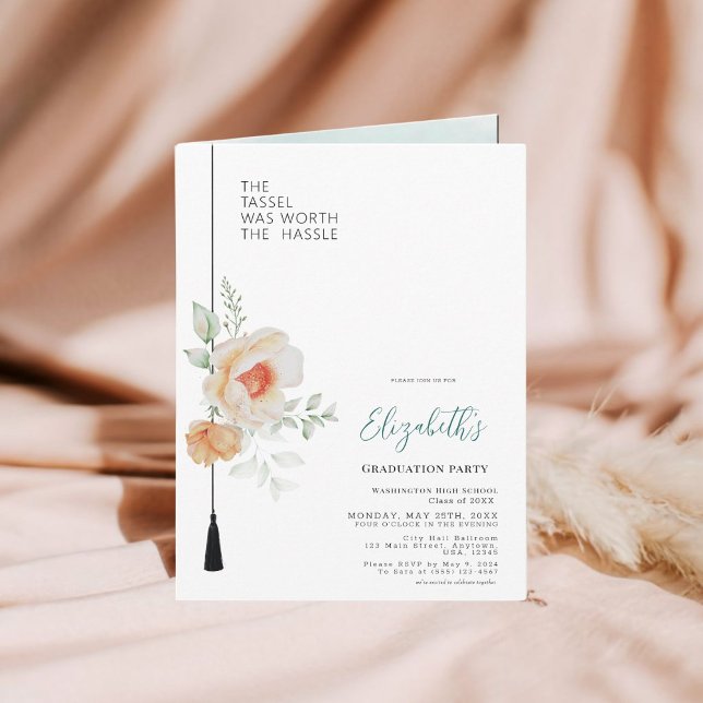 Convite O Tassel Valia A Pena Ser Graduado Em Foto. (Criador carregado)