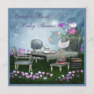 Convite O tea party do jardim traz um chá de fraldas do