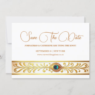 Convite O tema do casamento de Pavock floresce pássaros sa