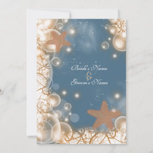 Convite O tema do casamento de praia - festa elegante