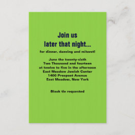 Convite O TEXTO COMPULSIVO - Bar Mitzvah Party Card