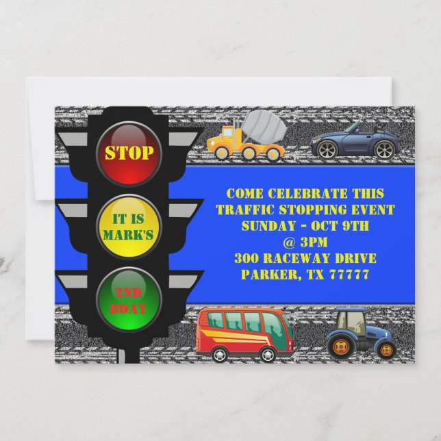 Convite O trator do ônibus do camião basculante do carro (Frente)