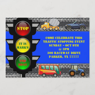 Convite O trator do ônibus do camião basculante do carro