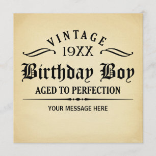 Convite O uísque do vintage envelhecido ao aniversário d