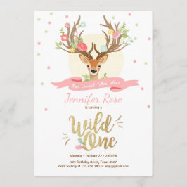 Convite O um aniversário selvagem dos cervos convida o