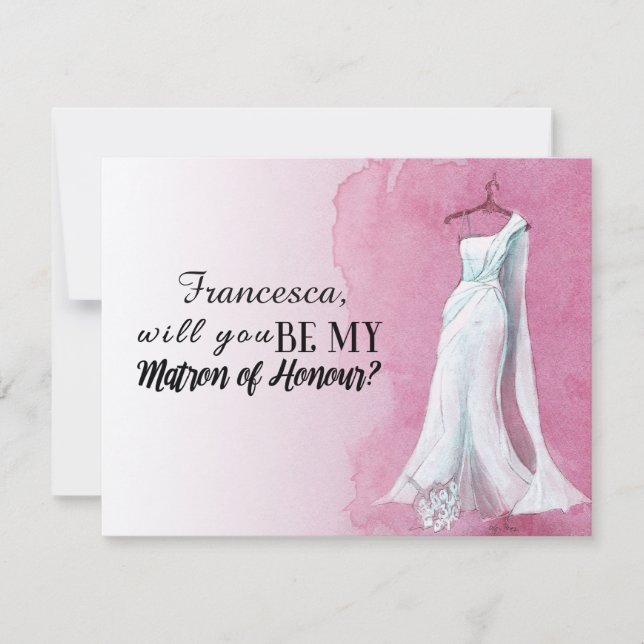 Convite O único palhaço "Você será minha matrona de honra" (Frente)