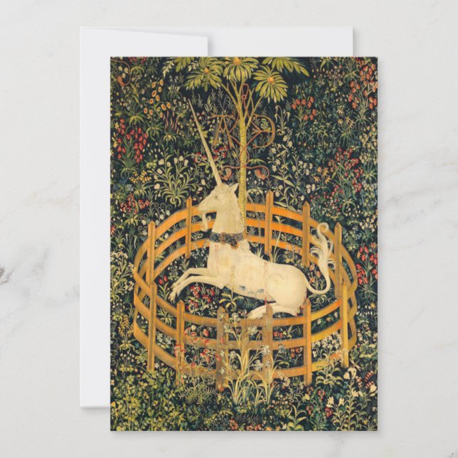 Convite O Unicórnio em cativeiro (Frente)