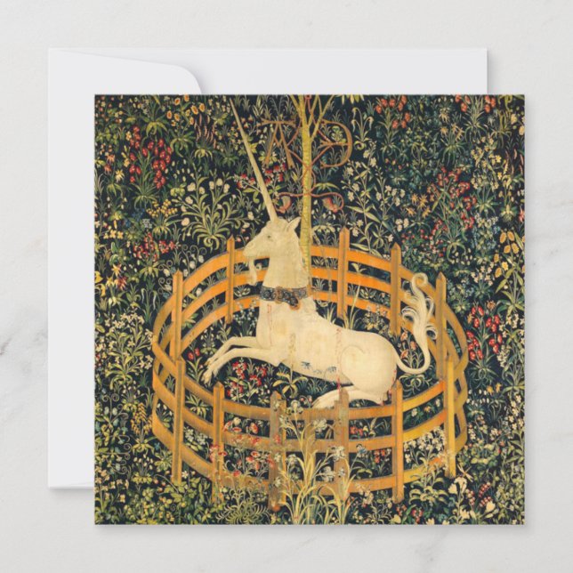 Convite O Unicórnio em cativeiro (Frente)