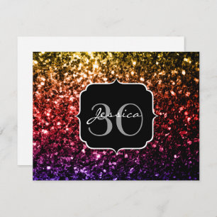 Convite O vermelho vermelho-acastanhado brilha Monograma