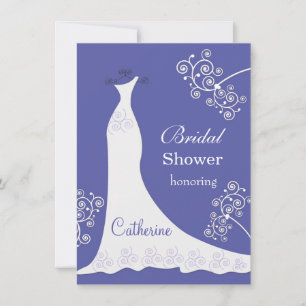 Convite O vestido branco do casamento, espirra no Chá de 