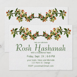 Convite O vintage Apple ramifica com flores