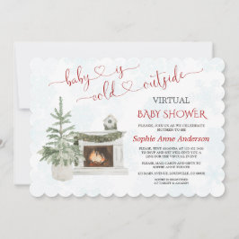 Convite O Virtual Chá de fraldas Por Email Baby Está Frio 