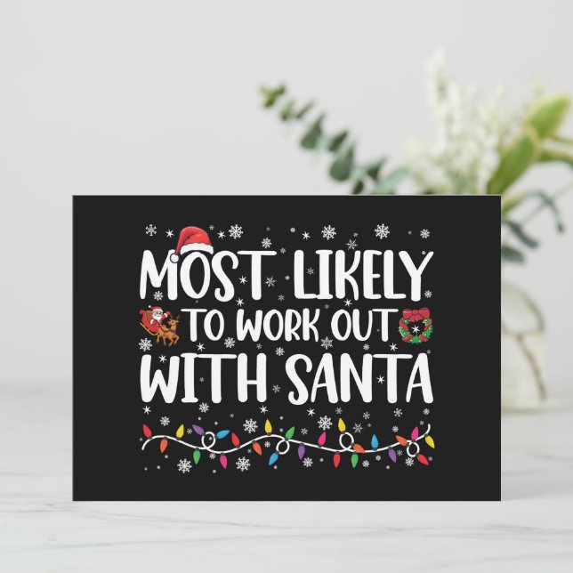 Convite O Xmas Mais Provável É Trabalhar Com A Família De  (Em pé/Frente)