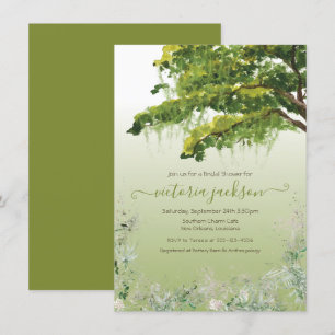 Convite Oak Tree Spanish Moss Floral Southern Charm Invita