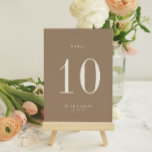 Convite OASIS Taupe Wedding Table Number Card<br><div class="desc">OASIS | Modern Minimalist Taupe,  wedding table number card. Please note that table number cards must be numbered and added to your cart individually.</div>