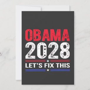Convite Obama 2028 Corrija Este Vamos Democracy Election U
